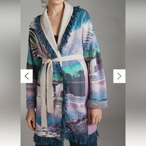 Anthropologie Aldo Martin Moira Fringed Cardigan Sweater
